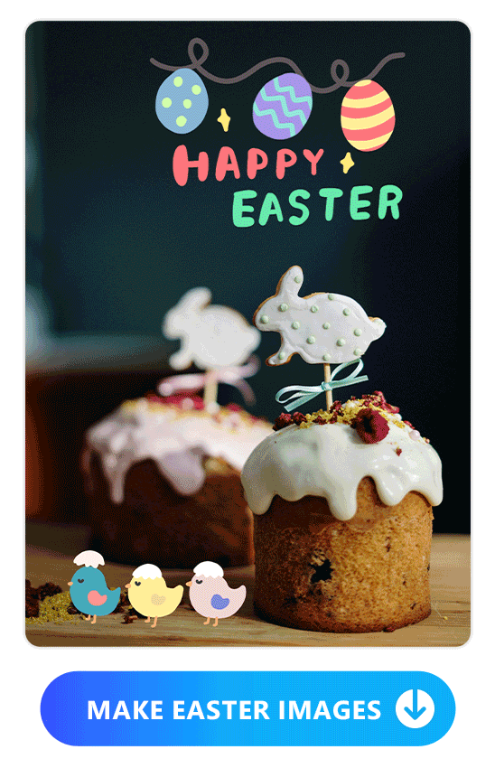 add Easter stickers to photo with PhotoDirector